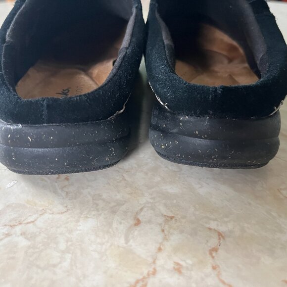 Clarks Collection Sz 10 Roseville Echo Black Suede Clog - Picture 5 of 11